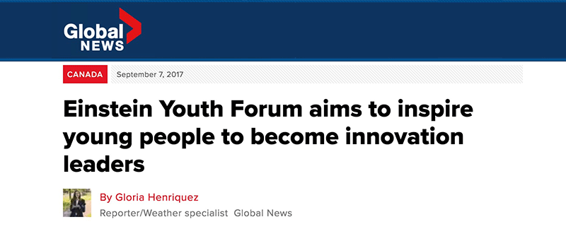 Global News Header - Einstein Youth Forum