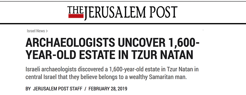 Jerusalem Post - 1600 year old estate found