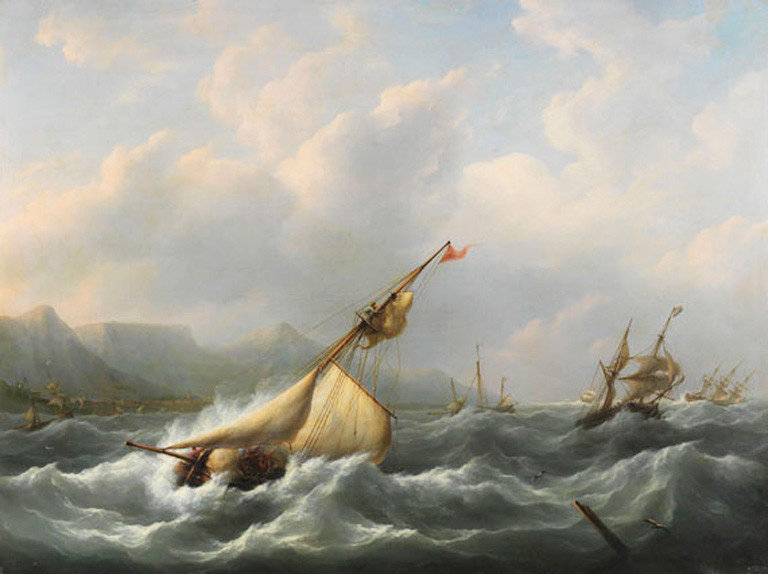 Stormy Sea by Martinus Schouman (1770-1838)