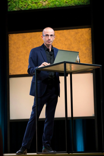 Yuval Harari speaking at the Fast Company European Innovation Festival