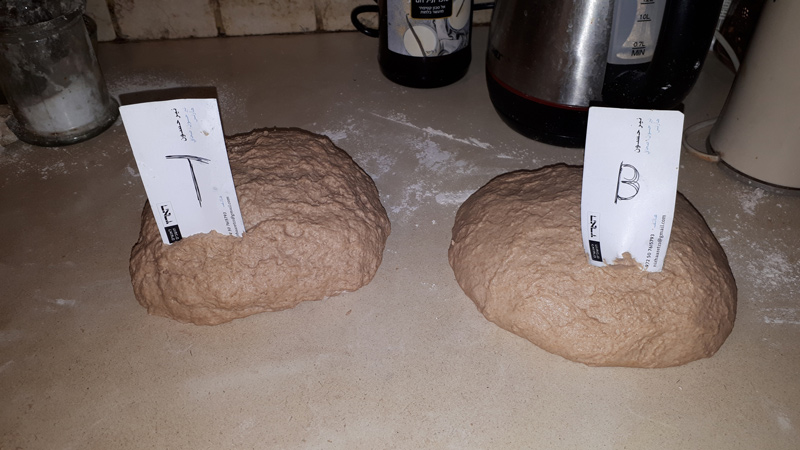 The bread dough before being baked.