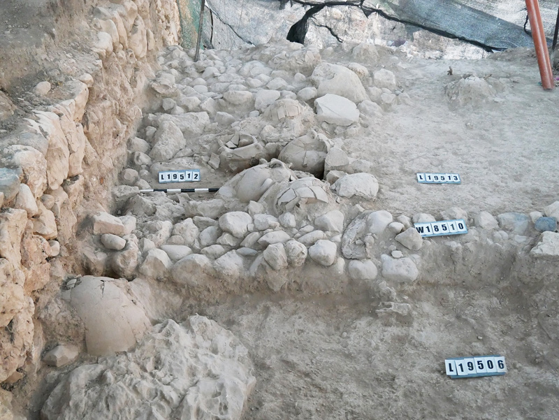 Pottery shards, potentially broken in the 8th century BCE destruction of Hazor by Tiglath-Pileser III.