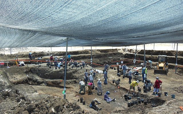 A view of the Ein Qashish excavation site. (Prof. Erella Hovers, Hebrew University)