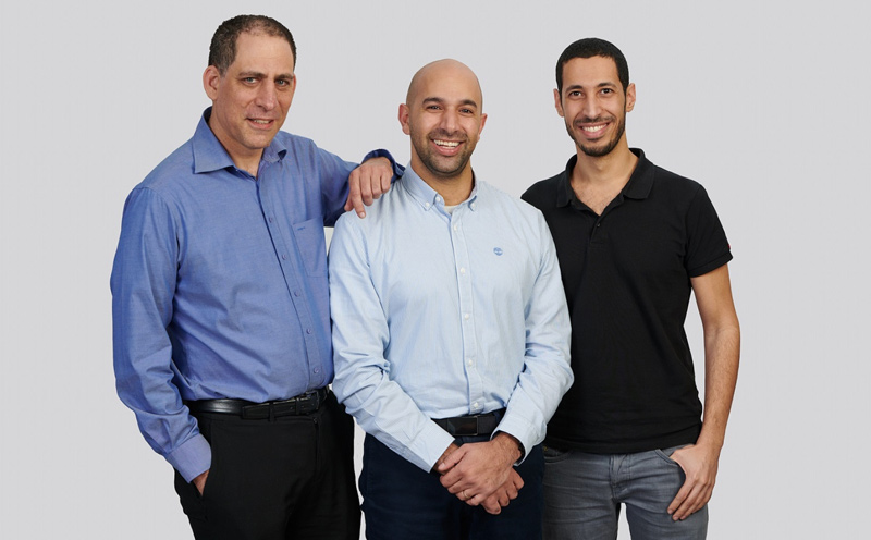TriEye founders, from left, CTO Uriel Levy, CEO Avi Bakal and VP R&D Omer Kapach. Photo by David Garb