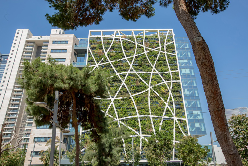 Vertical Field's living wall for Check Point, a software security firm in Bitzaron, Tel Aviv