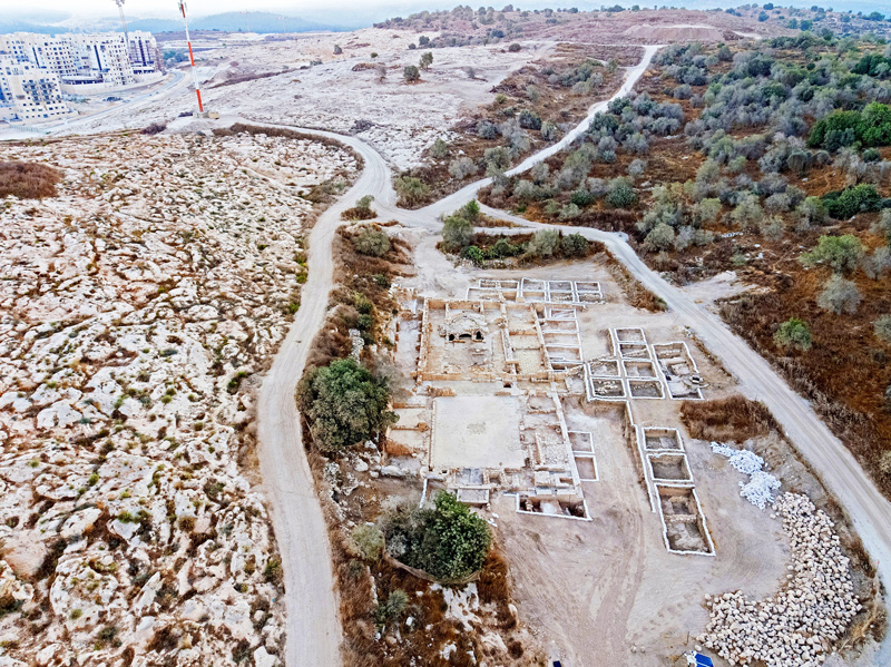 Site of the church exposed in Ramat Beit Shemesh, October 2019.