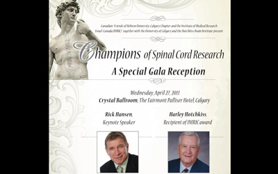 CALGARY - Champions of Spinal Cord Research - April 27, 2011