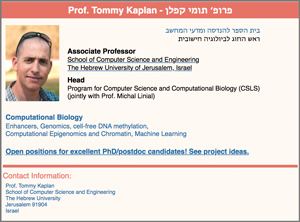 Prof. Tommy Kaplan publications