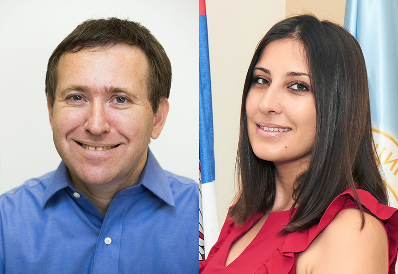 Professor Hagai Levine at Hebrew University of Jerusalem’s-Hadasssah Braun School of Public Health and Community Medicine, and PhD student Marija Milic at the University of Pristina.