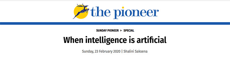 The Pioneer header - When intelligence is artificial