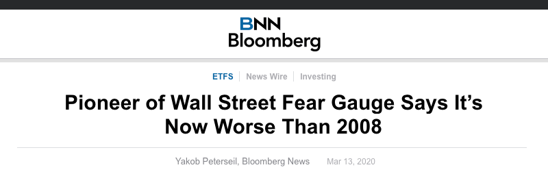 BNN Bloomberg header - Pioneer of Wall Street Fear Gauge says it’s now worse than 2008