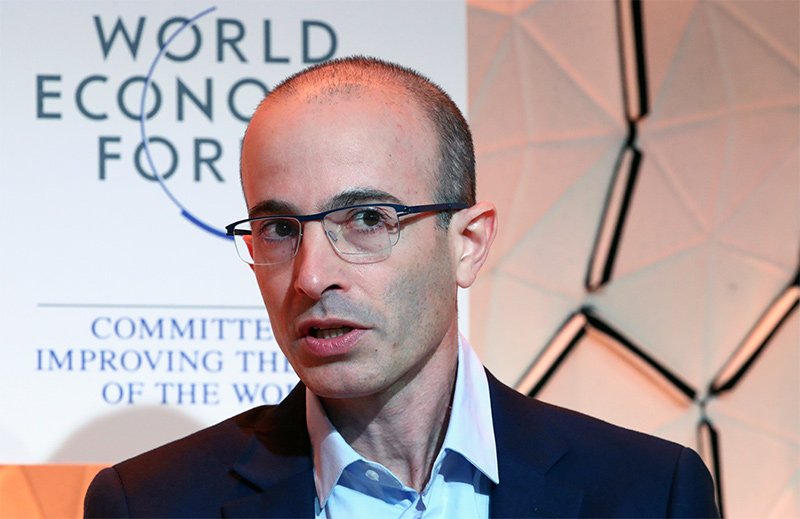 Yuval Noah Harari of Hebrew University of Jerusalem attends a session at the 50th World Economic Forum (WEF) annual meeting in Davos, Switzerland, January 21, 2020.