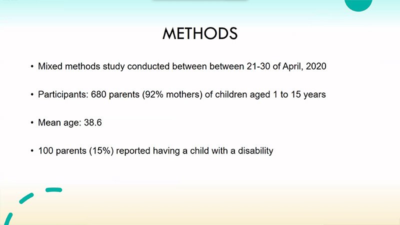 WEBINAR - Parents of Children with and without Disabilities in Corona Times: Preliminary Findings