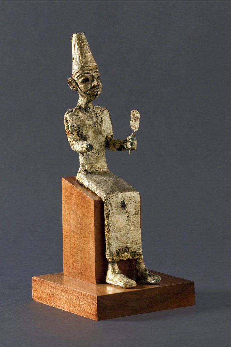 Canaanite figurine of a seated god, probably El, from Late Bronze Age Megiddo Credit: Courtesy of the Oriental Institute of the University of Chicago.