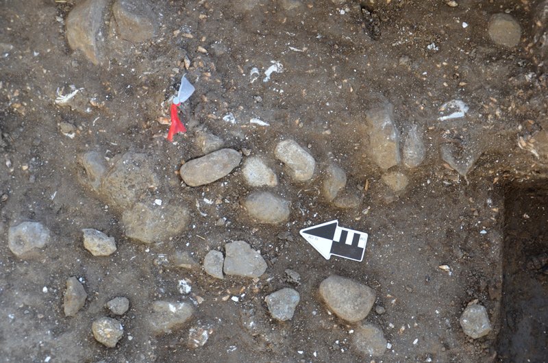 Limestone net sinkers found at Jordan River Dureijat.