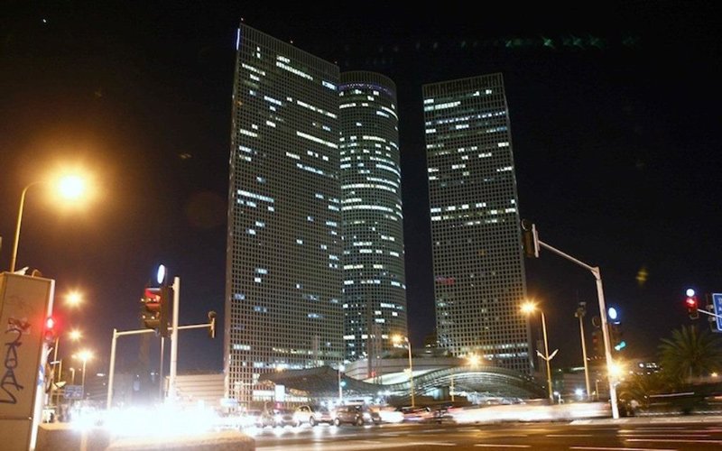 Tel Aviv's Azrieli Center by night