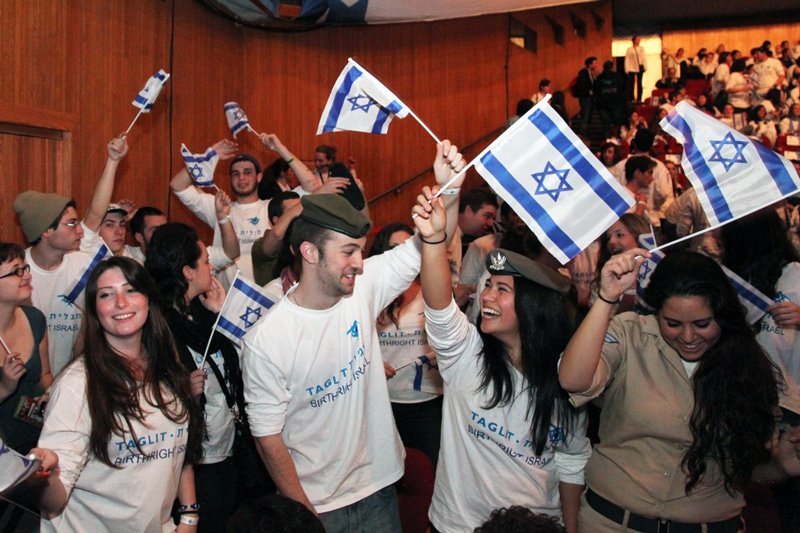 Diaspora youth participate in a Birthright Israel event in Jerusalem