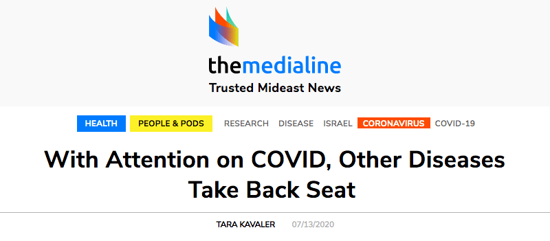 The Media Line header - With Attention on COVID, Other Diseases Take Back Seat