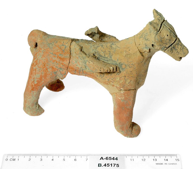 Yahweh’s horse? A clay figurine of a horse, dated to the 9th century BCE, found at Tel Motza. Two such figurines were found together with two heads.