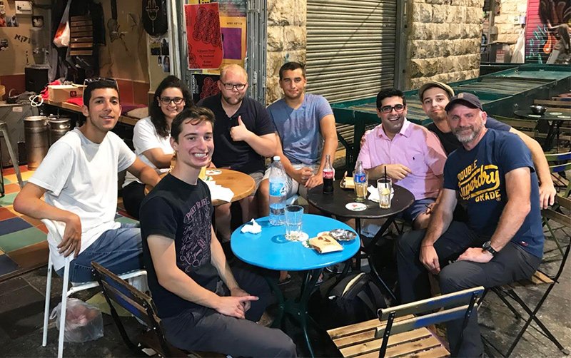 Jerusalem’s open market. I’ve never seen such a setup in Canada. We had such fun and spent so many hours sitting here. Above are my friends Isaac, Melanie, Ruben, Khairy and Lukas.