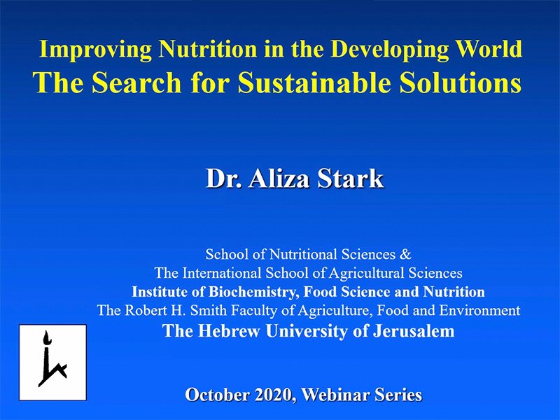 Improving Nutrition in the Developing World: The Search for Sustainable Solutions