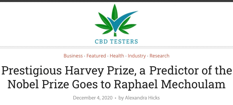 CBD Testers header - Prestigious Harvey Prize, a Predictor of the Nobel Prize Goes to Raphael Mechoulam