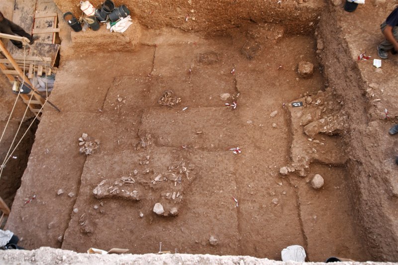The excavation site in the Ramle region in central Israel.