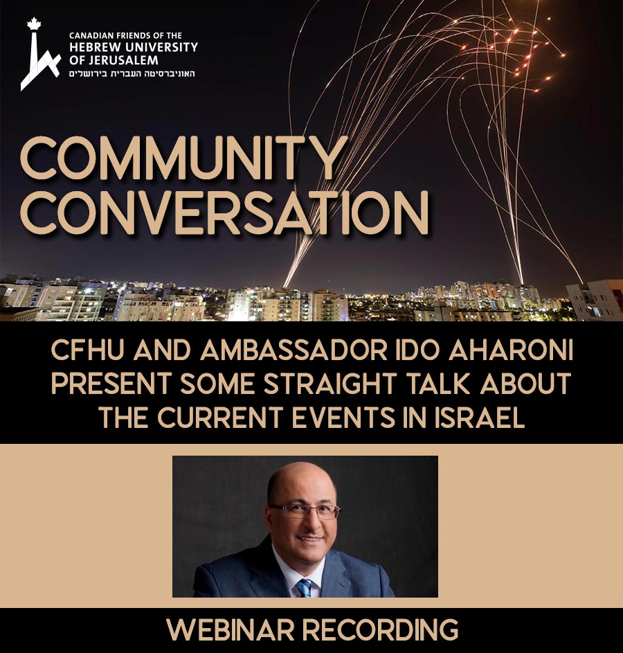 Straight Talk About The Current Events in Israel with Ambassador Aharoni