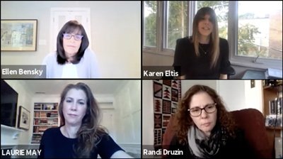 Karen Eltis, Law Professor and Author; Ellen Bensky, Principal, CEO & CFO; Laurie May, Film Executive and Lawyer; and moderated by Randi Druzin, Journalist.