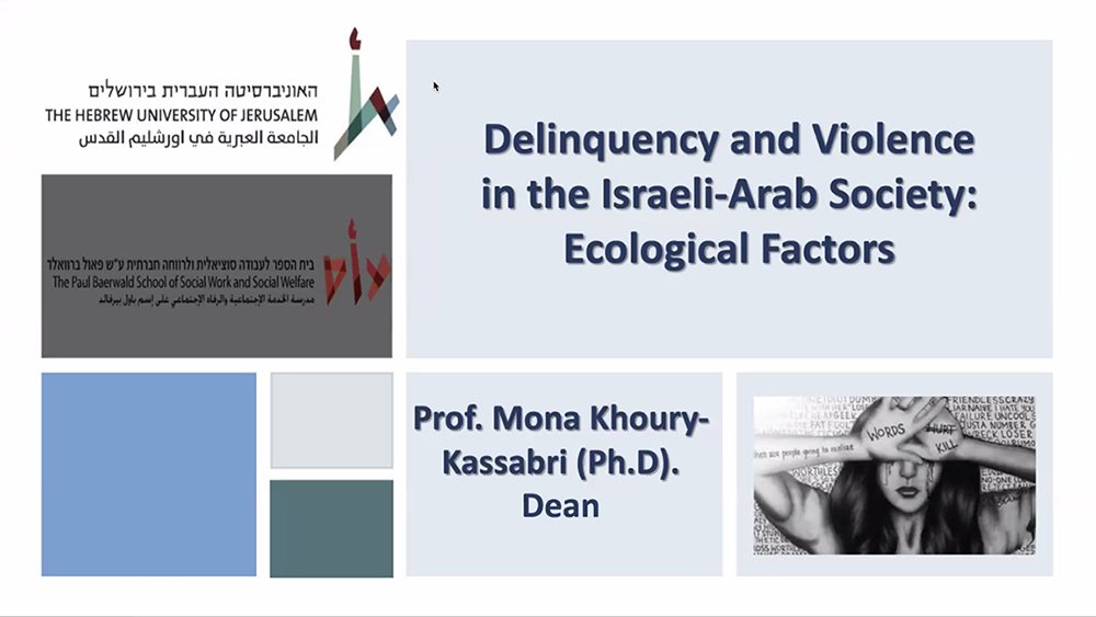 Deliquency & Violence in the Israeli-Arab Society: Ecological Factors