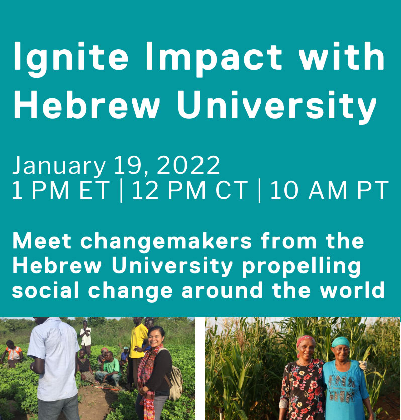 UPCOMING WEBINAR: Ignite Impact with Hebrew University