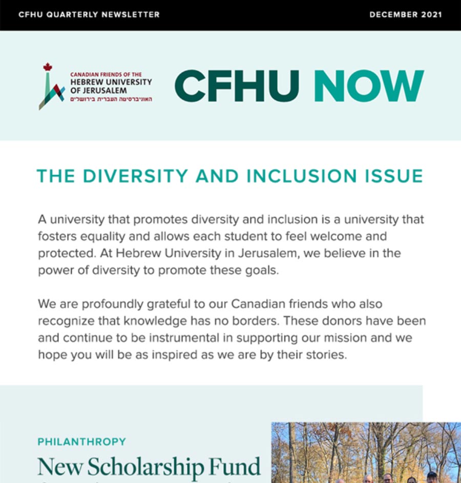 CFHU Now, December 2021: The Diversity and Inclusion Issue