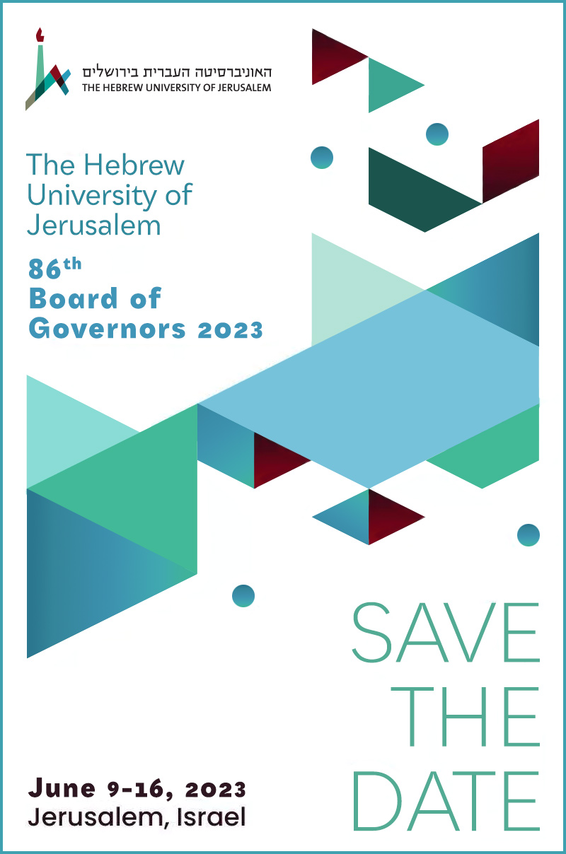 SAVE THE DATE: The 86th Board of Governors 2023 at Hebrew University