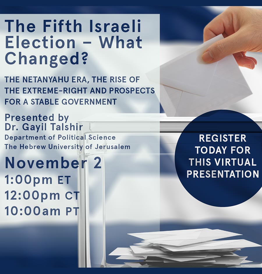 WEBINAR: The Fifth Israeli Election - What Changed?