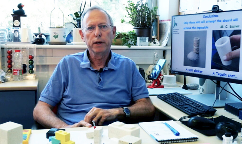 Prof Daniel Mandler, who has developed the salt brick at Hebrew University.