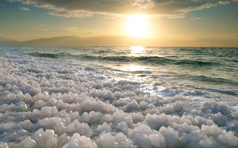 The Dead Sea, where Israel is piling up 20 million tonnes of waste salt every year.
