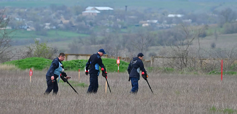 Land mine searching