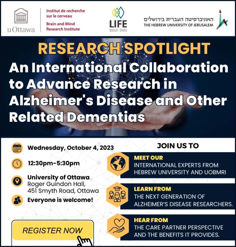 OTTAWA – An International Collaboration to Advance Research in Alzheimer’s Disease and Other Related Dementias