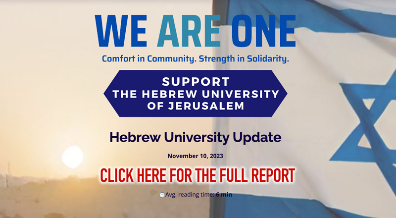 Hebrew University at the Front: Full Report