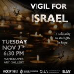 VANCOUVER - Vigil For Israel at The Vancouver Art Gallery