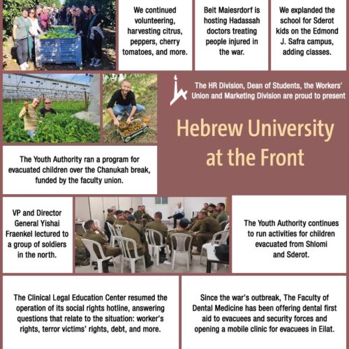 Hebrew University at The Front - December 2023