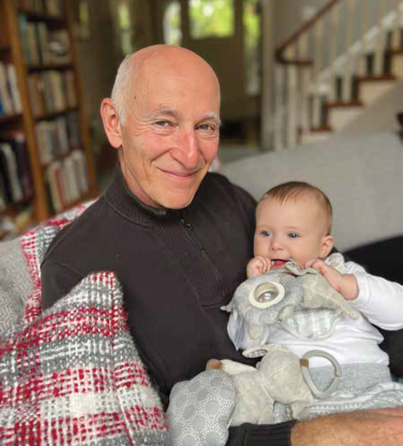 Building up future generations: Pinsky with his granddaughter