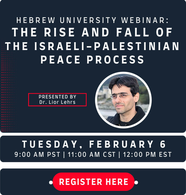 WEBINAR – The Rise and Fall of the Israeli-Palestinian Peace Process