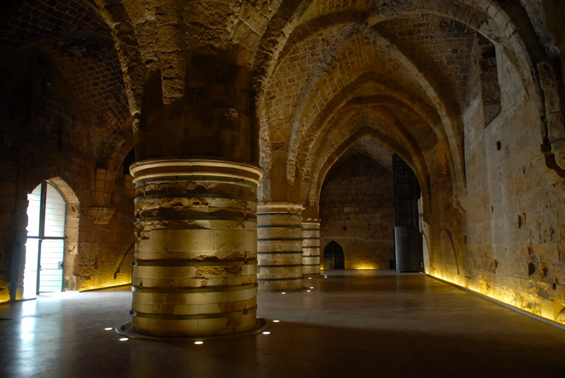 Inside the Knights' Halls in Acre.