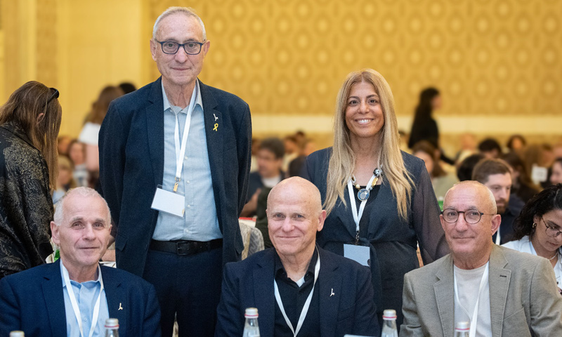 L-R: Asher Cohen, Menachem Ben Sasson, Tamir Sheafer, Renana Peres, and Avi Bitan, head of urban development, Ofakim