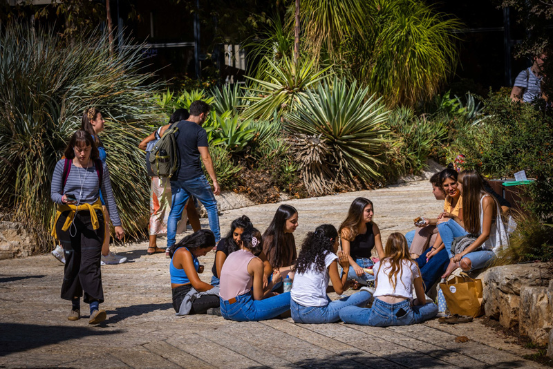 On campus at the Hebrew University of Jerusalem.