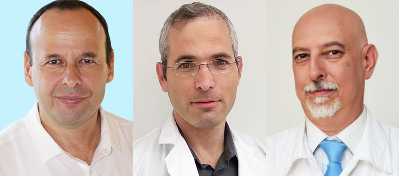 Dr. Yaron Haviv, Dr. Ori Finfter and Prof. Doron Aframian from The Hebrew University