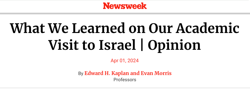 Newsweek header - What We Learned on Our Academic Visit to Israel 