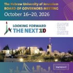 Hebrew University Board of Governors Meeting 2026