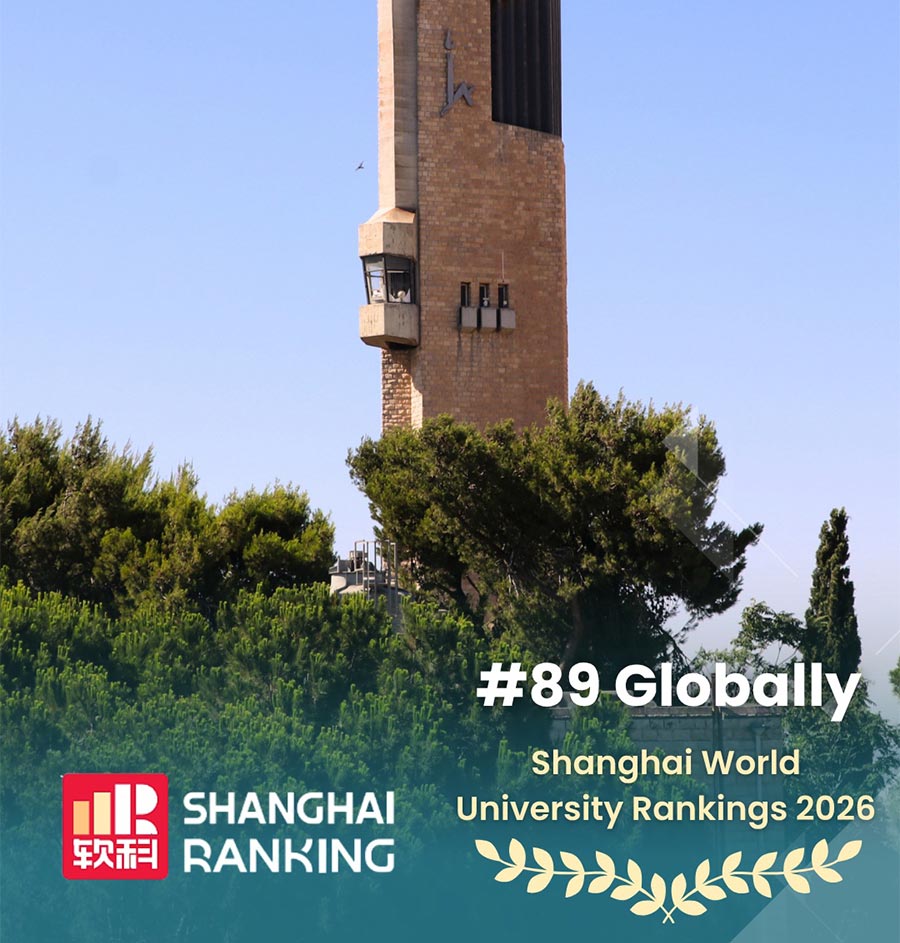 Hebrew University Ranked 89th in the World's 100 Top Universities in Shanghai World University Rankings 2026